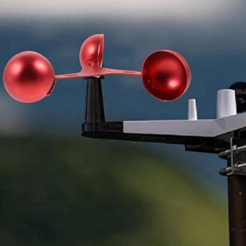 Anemometer Aluminum Alloy Three Cup Type Wind Speed Calculator Easy To Use 2