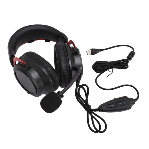 USB Gaming Headset Noise Canceling Over Ear with Mic LED 1