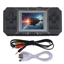 (Green) 3 Inch Retro Game Console 520 Games Color Screen Dual Player S8 Black