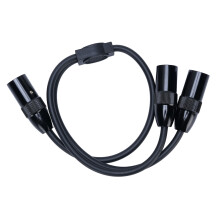 3 Pin XLR Male to Male Y Cable Balanced Mic Cord Adapter