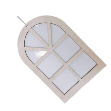 2Pcs Wooden Hollow Window Wall Decoration Hanging Ornament