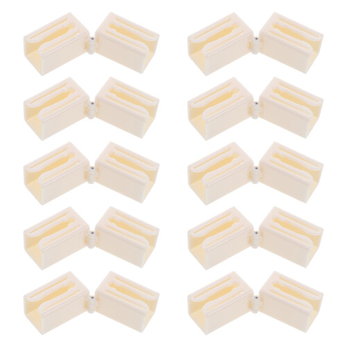 10Pcs Plastic Curtain Track Connectors For Ceiling And Window Rails