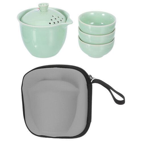 1 Set Porcelain Kung Fu Gaiwan Tea Cup With Lid