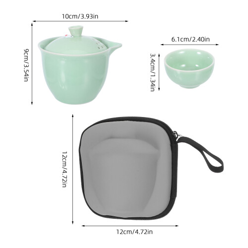 1 Set Porcelain Kung Fu Gaiwan Tea Cup With Lid 1