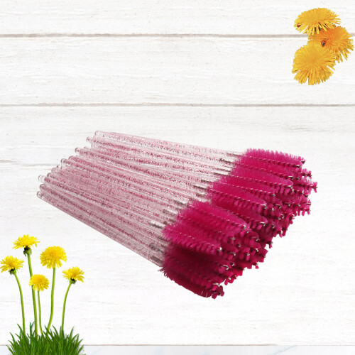 100Pcs Disposable Eyelash Mascara Brushes Crystal Rod Applicator 2
