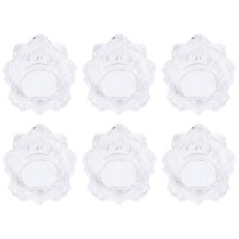 6 Pcs Tea Light Holder Lights Holders Candlestick Clear Tealight