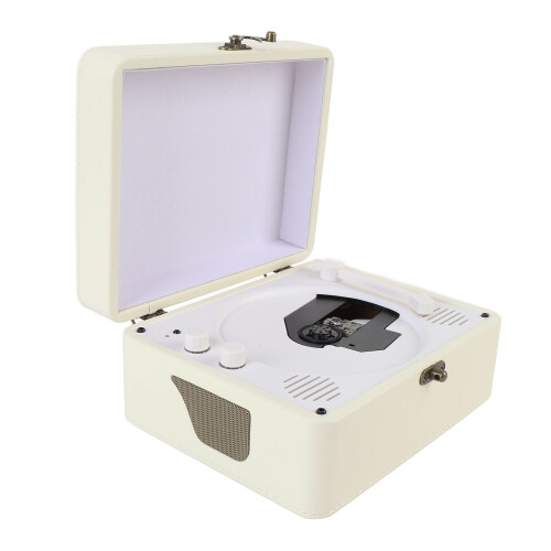 Rechargeable Retro Bluetooth CD Player with Speakers USB 2