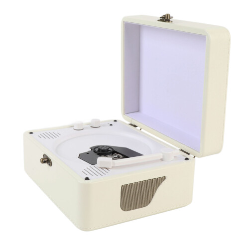 Rechargeable Retro Bluetooth CD Player with Speakers USB 1