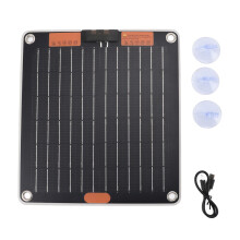 10W 5V 2A Ultra Thin Monocrystalline Solar Panel Charger for Phone