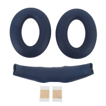 (Blue) Silicone Earpads Skin-Friendly for QC45 QC35 QC25 QC15 Headphones Blue