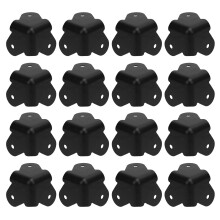 16PCS Iron Corner Protectors for Speaker Cabinet Furniture Black