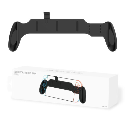 (Black) Grip for Switch 2 Asymmetrical Ergonomic Game Console Handle Black