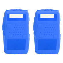 (Green) 2PCS Mini Walky Talky Silicone Cover for Baofeng UV5R Blue