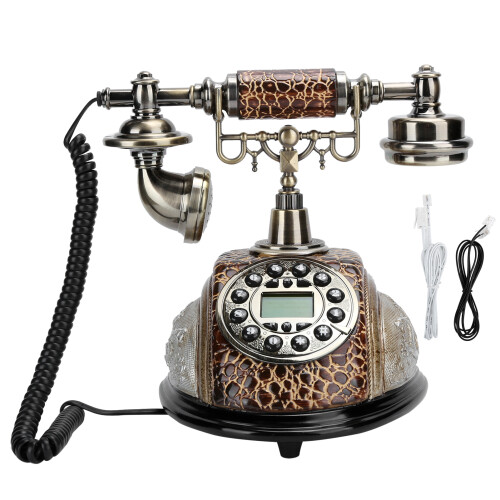 Retro Wired Landline Desk Telephone with Backlight