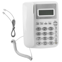 AEQ96761 Crystal Button Landline Phone, White