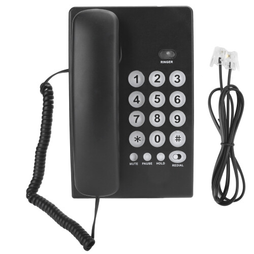 KXT504 Portable Landline with Flash, ABS Black