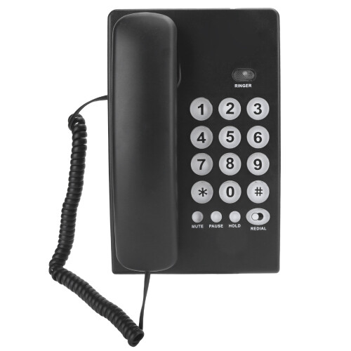 KXT504 Portable Landline with Flash, ABS Black 2