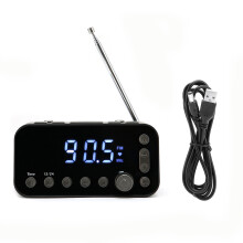 FM Radio Clock Dual USB Charging LCD Backlight Volume Alarm
