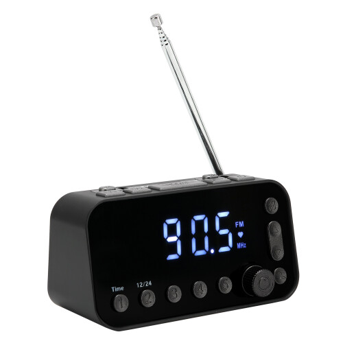 FM Radio Clock Dual USB Charging LCD Backlight Volume Alarm 2