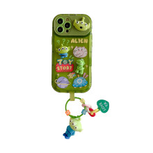 (Strawberry Bear for IPhone11) Stereoscopic Cartoon Phone Case Dustproof Protective Cover Ornaments