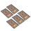 5PCS PCB Phone Signal Stickers Black Gold for Mountaineering 5