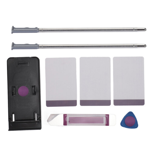 (Silver) 2PCS Metal Stylus for Stylo 5 Q720 Black