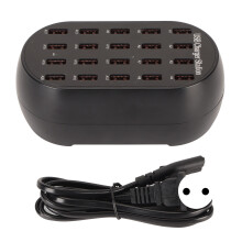 (EU Plug 100‑240V) 100W 20-Port USB Charger Hub 2.4A Safe Protection EU Plug 100-240V
