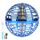 (Blue) Mini Drone Colorful LED Light Flying Toy with Wand Gift Blue 1