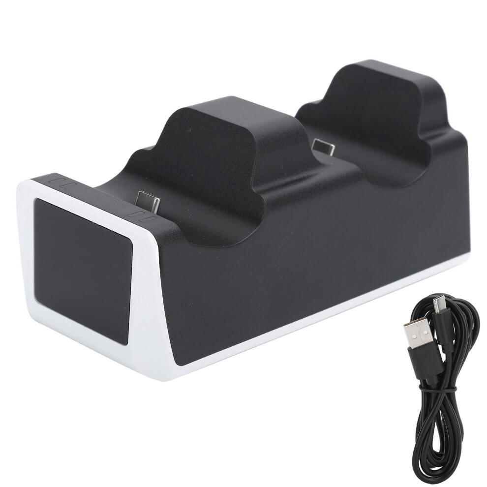 (Black) PS5 Controller Dual Charger Stand with LED Light Black-image-OPC-PKYVKTM-NEW
