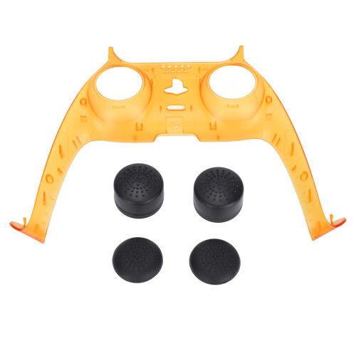 (Green) Translucent PS5 DualSense Faceplate Thumb Stick Grips Yellow