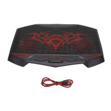 Gaming Laptop Cooling Pad Red LED 3 Fans 5 Angles Dual USB