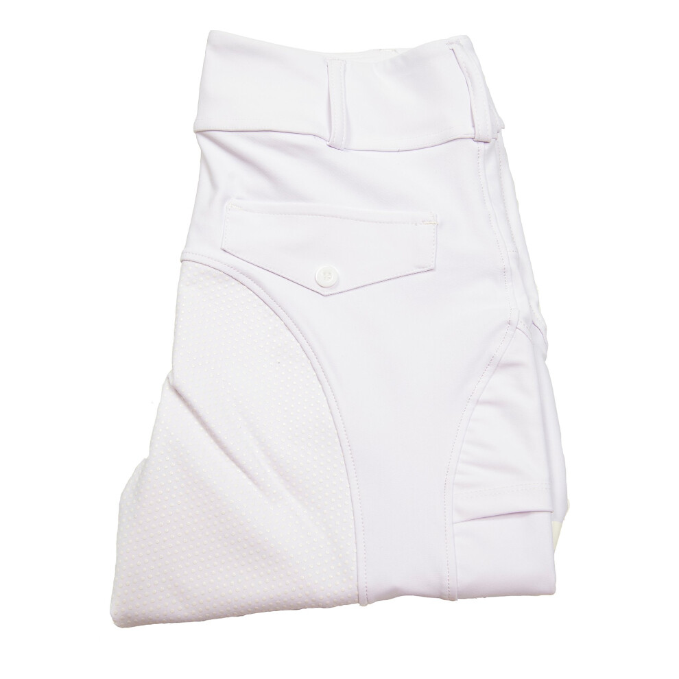 Coco Equestrian White Ladies Womens Kids Horse Riding Tights Jodhpurs Breeches Leggings - L