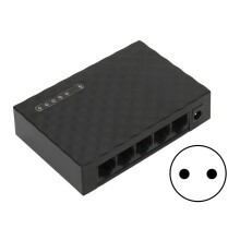 (US Plug) 1000M 5 Port Gigabit Switch Self-Adaptive LED EU Plug