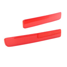 Pair Rear Bumper Reflectors Red Left Right for Land Rover Discovery 3