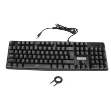 Mechanical Gaming Keyboard Wired RGB Backlit 104 Keys Blue Switch
