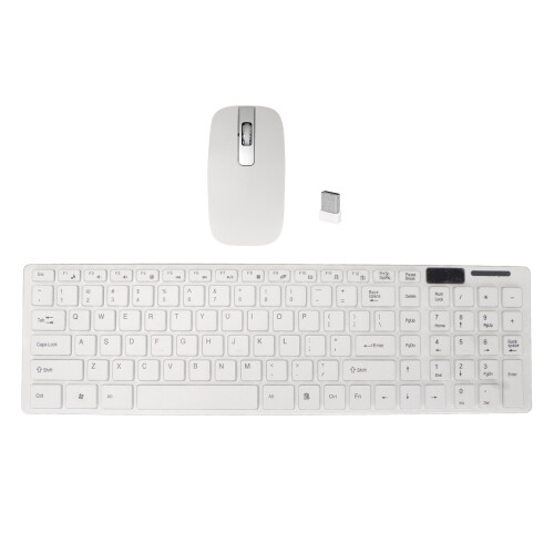 Wireless Keyboard Mouse Combo 2.4G Ultra Thin 1600dpi 78 Keys