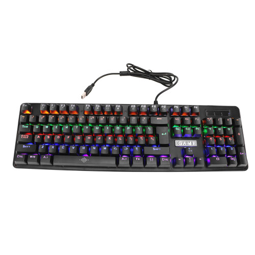Mechanical Gaming Keyboard Wired RGB Backlit 104 Keys Blue Switch 1