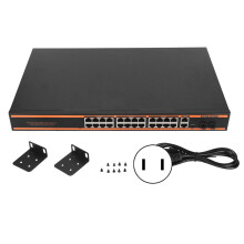 POE Switch 28 Port 100M 1000M Unmanaged 802.3af Plug Play Fanless