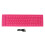 (Pink) Foldable Silicone Keyboard 108 Keys Waterproof Full Sealing Pink 1