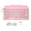 (Pink) Mechanical Keyboard 83 Key Knob Control Wireless 3 Modes Pink 1