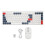 (White Blue) 2.4G Wireless Keyboard Mouse Combo Type C Charge Ergonomic White Blue 1