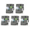 5pcs Label Tape for Ptouch PT D210 12mm Black 5