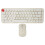 68-Key Wireless Keyboard Mouse Combo 2.4GHz Retro Beige for Laptop 1