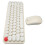 68-Key Wireless Keyboard Mouse Combo 2.4GHz Retro Beige for Laptop 4