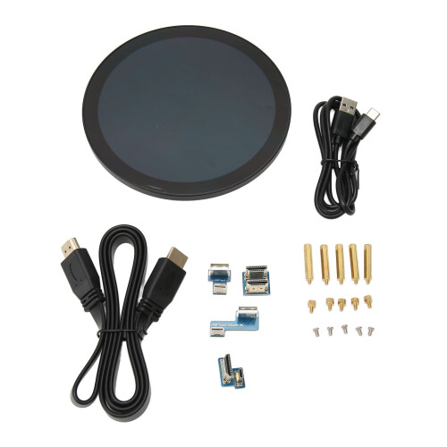 5 Inch Round Touch Display IPS 1080P 60Hz 10 Points Type C Glass LCD
