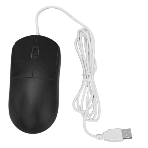 (Black) Wired Mouse Optical 1200DPI USB Ergonomic Black