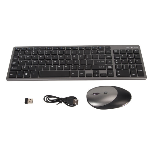 Keyboard Mouse Combo 2.4G Wireless Rechargeable 102 Keys 1
