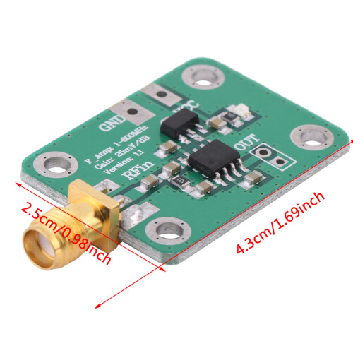 1-600MHz RF Power Meter Logarithmic Detector -74dBm to 18dBm 2