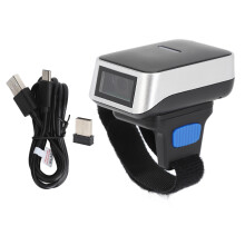 Ring Barcode Scanner 1D 2D QR Wireless Rotatable Upload Wearable