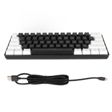 (Red and Black) 61 Key Mechanical Keyboard Blue Switch Wired RGB Gaming White Black
